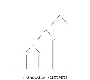 Conjunto de flechas Elementos de diseño de elementos Infográficos para la presentación. Dibujo continuo de líneas. Ilustración del vector