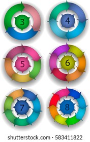 Set of arrows info-graphic tools. Set of arrows.