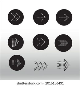 conjunto de flechas línea aislado símbolo de signo aislado vector, contorno y estilo de trazo Colección de ilustración vectorial de estilo negro de alta calidad,