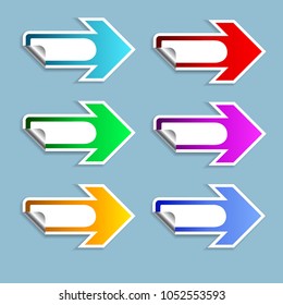 The set of arrows on the right direction
