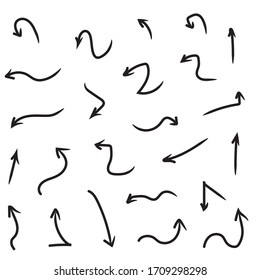 set arrows on the white background