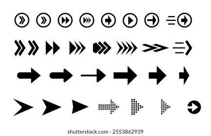 Set of arrows on white background
Large vector set of arrow icons
