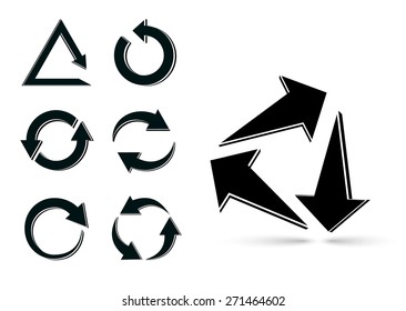 set of Arrows on white background