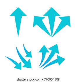 Set of Arrows on White Background. Vector illustration