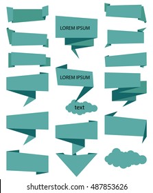 Set of arrows and other elements, vector illustration.