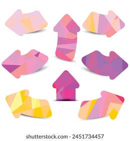 Set of arrows with polygonal design