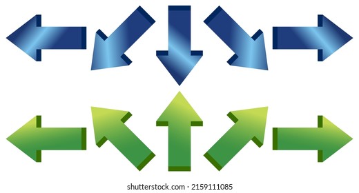 Set of arrows in realistic style