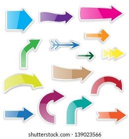 set of arrows with shadows