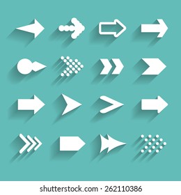 set of arrows with shadows