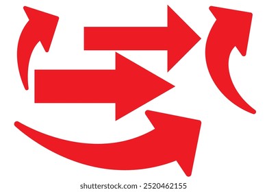 Set of arrows. Arrows up. Black arrow icons. Curved arrows. Vector illustration.
