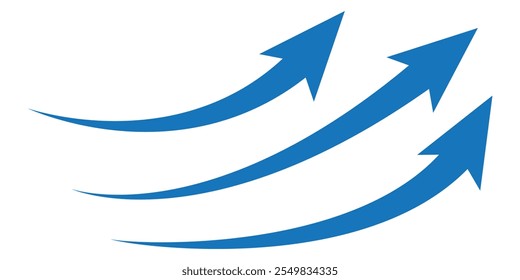 Set of arrows. Arrows up. Black arrow icons. Curved arrows. Vector illustration.