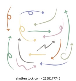 conjunto de flechas Iconos y gráficos de arte vectorial