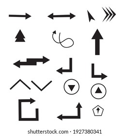 set of arrows or vector arrows or clipart or logos