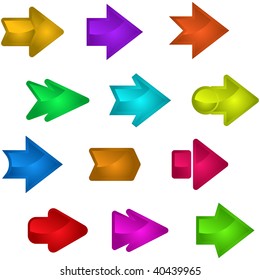Set of arrows. Vector set for design.