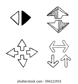Set of arrows - vector drawing