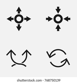 Set of arrows vector   icons.