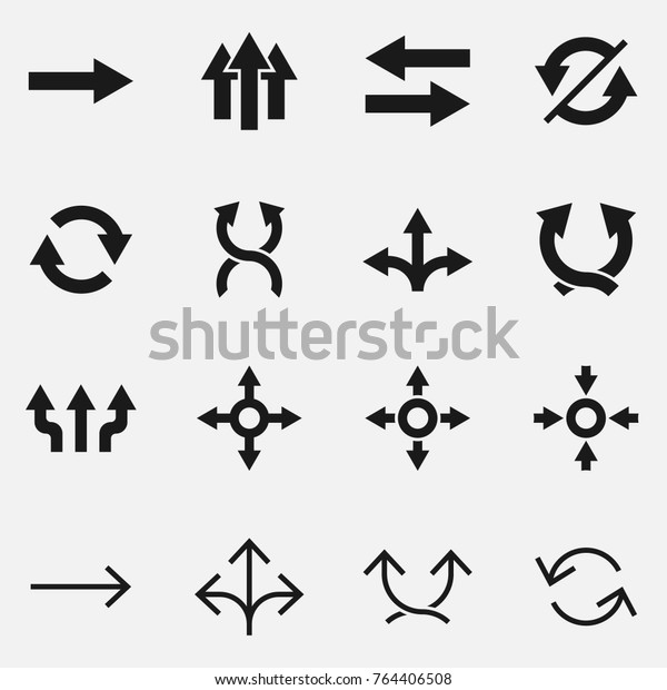 Set of arrows vector\
icons.