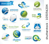 Set of arrows vector icons and elements