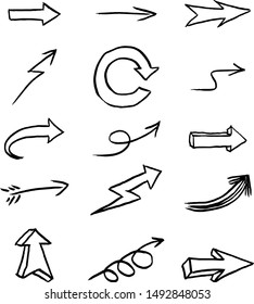 Set of arrows vector illustration