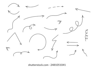 set of arrows. Vector illustration