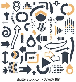 Set of arrows. Vector illustration