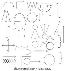 Set of arrows vector illustration.