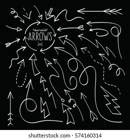 Set of arrows vector illustration.