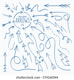 Set of arrows vector illustration.