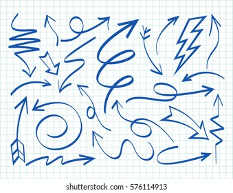 Set of arrows vector illustration.