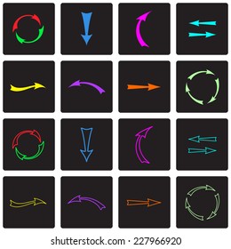 A set of arrows. Vector illustration. EPS 8.