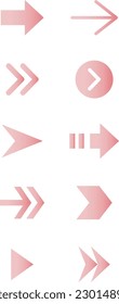 Satz von Pfeilen, Vektorbild oder Clipart