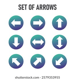 Set of arrows vector template