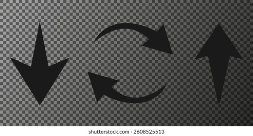 set of arrows vector transparent background