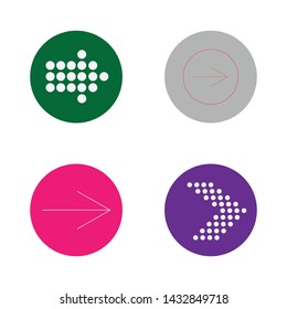 Set of arrows, waypoints on white background EPS Vector