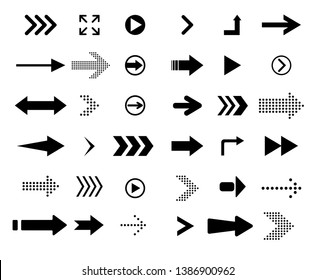 A set of arrows for websites