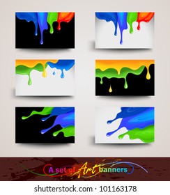 A set of Art banners. Vector illustration