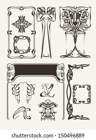 Set Of Vintage? Art Deco Design Elements