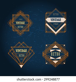 Set 10 Stylish Line Insignias Over Stock Vector (Royalty Free) 235079272