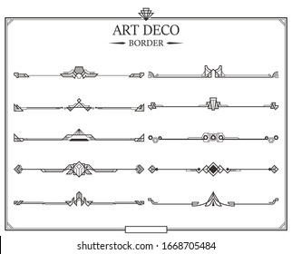 Separadores de páginas caligráficas de oro de Art deco. El oro vectorial florece las viñetas de decoración de páginas. plantilla de cabecera y borde en estilo de 1920s para su diseño.