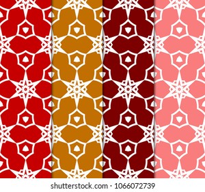 Set of Art deco pattern of geometric elements. seamless pattern.
