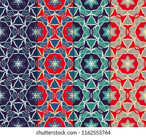 Set of Art deco pattern of geometric elements. seamless pattern. Vector illustration. design for printing, presentation, line texture for wallpaper, fashion fabric print, invitation cards.