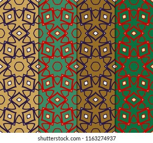 Set of Art deco pattern of geometric elements. seamless pattern. Vector illustration. design for printing, presentation, textile industry. tribal ethnic arabic, fashion decorative ornament.