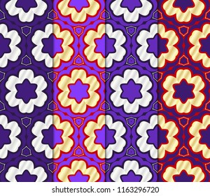 Set of Art deco pattern of geometric elements. seamless pattern. Vector illustration. design for printing, presentation, textile industry. tribal ethnic arabic, fashion decorative ornament.