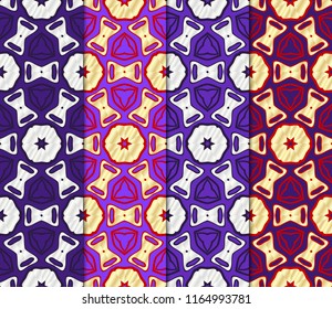 Set of Art deco pattern of geometric elements. seamless pattern. Vector illustration. design for printing, presentation, line texture for wallpaper, fashion fabric print, invitation cards.