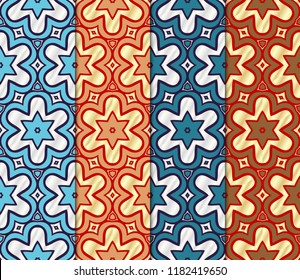 Set of Art deco pattern of geometric elements. seamless pattern. Vector illustration. design for printing, presentation, textile industry. tribal ethnic arabic, fashion decorative ornament.