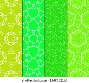 Set Of Art Deco Pattern Of Geometric Elements. Seamless Pattern. Vector Illustration. Design For Printing, Presentation, Textile Industry. Tribal Ethnic Arabic, Fashion Decorative Ornament