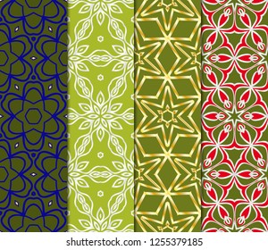 Set of Art deco pattern of geometric elements. seamless pattern. Vector illustration. design for printing, presentation, line texture for wallpaper, packaging, banners