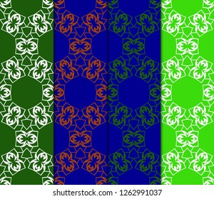 Set Of Art Deco Pattern Of Geometric Elements. Seamless Pattern. Vector Illustration. Design For Printing, Presentation, Textile Industry. Tribal Ethnic Arabic, Fashion Decorative Ornament