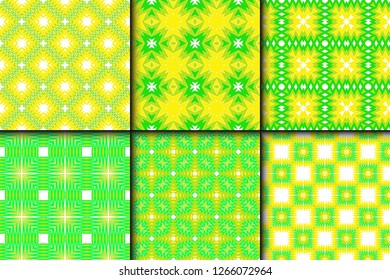 Set Of Art Deco Pattern Of Geometric Elements. Seamless Pattern. Vector Illustration. Design For Printing, Presentation, Textile Industry. Tribal Ethnic Arabic, Fashion Decorative Ornament