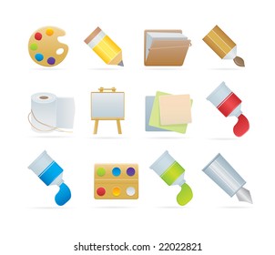 set of art icons